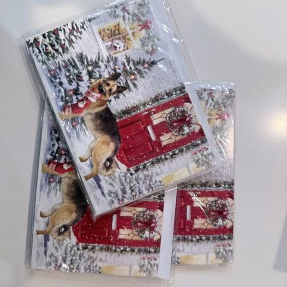3 pop up dog Christmas cards